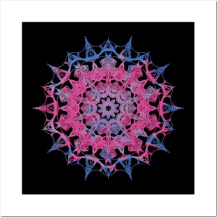 Subtle Tie Dye Mandala Flag Posters and Art